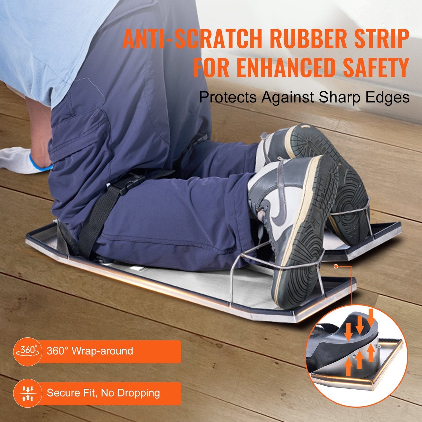 Concrete Knee Sliders with EVA Pads for Finishing, 70x20x10 cm, 4-Pack