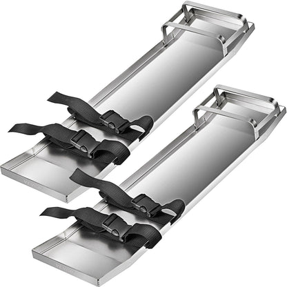 Stainless Steel Concrete Knee Slider Boards, 75x20 cm, Pair for Finishing