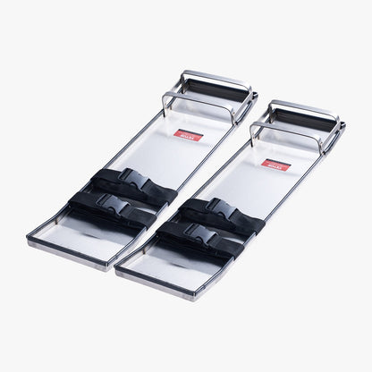 Stainless Steel Concrete Knee Boards with Adjustable Straps, 0.7m x 0.2m, 4kg Pair