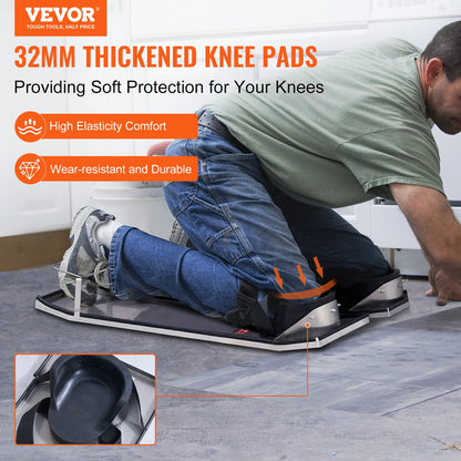 VEVOR Concrete Knee Boards Stainless Steel, 30'' x 10'' Concrete Sliders, Knee Boards