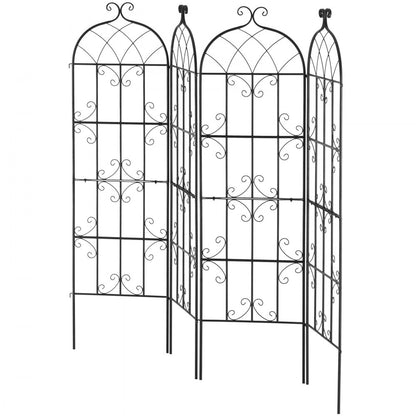 VEVOR 4 Packs Metal Garden Trellis for Climbing Plant Support 71x20 in Rustproof