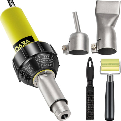 Roofing PVC Welder Kit: 1000W 220V Hot Air Gun with 3m Cable & Accessories