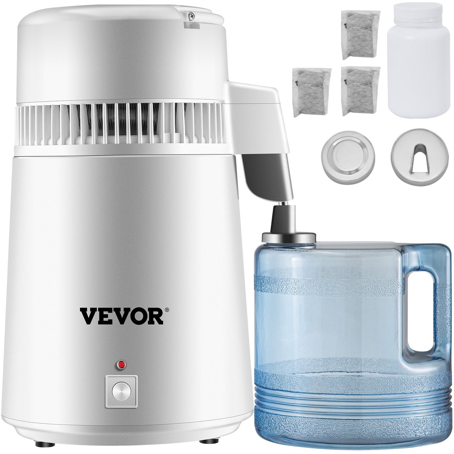 4L Water Distiller with Stainless Steel Interior and Efficient Cooling System
