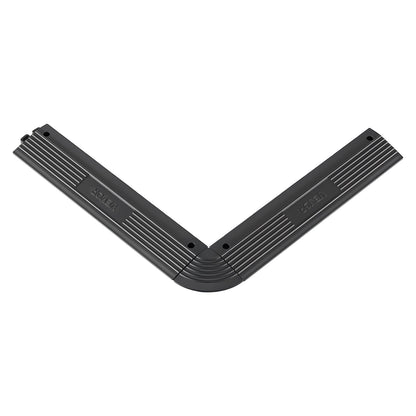 Transition Edge Kit, 11-Piece, Durable Straight Garage Floor Edging, PP Material, Easy Installation, Edge Protection for Wet Area Restaurant Pool, Only Compatible with Drainage Mats, Black