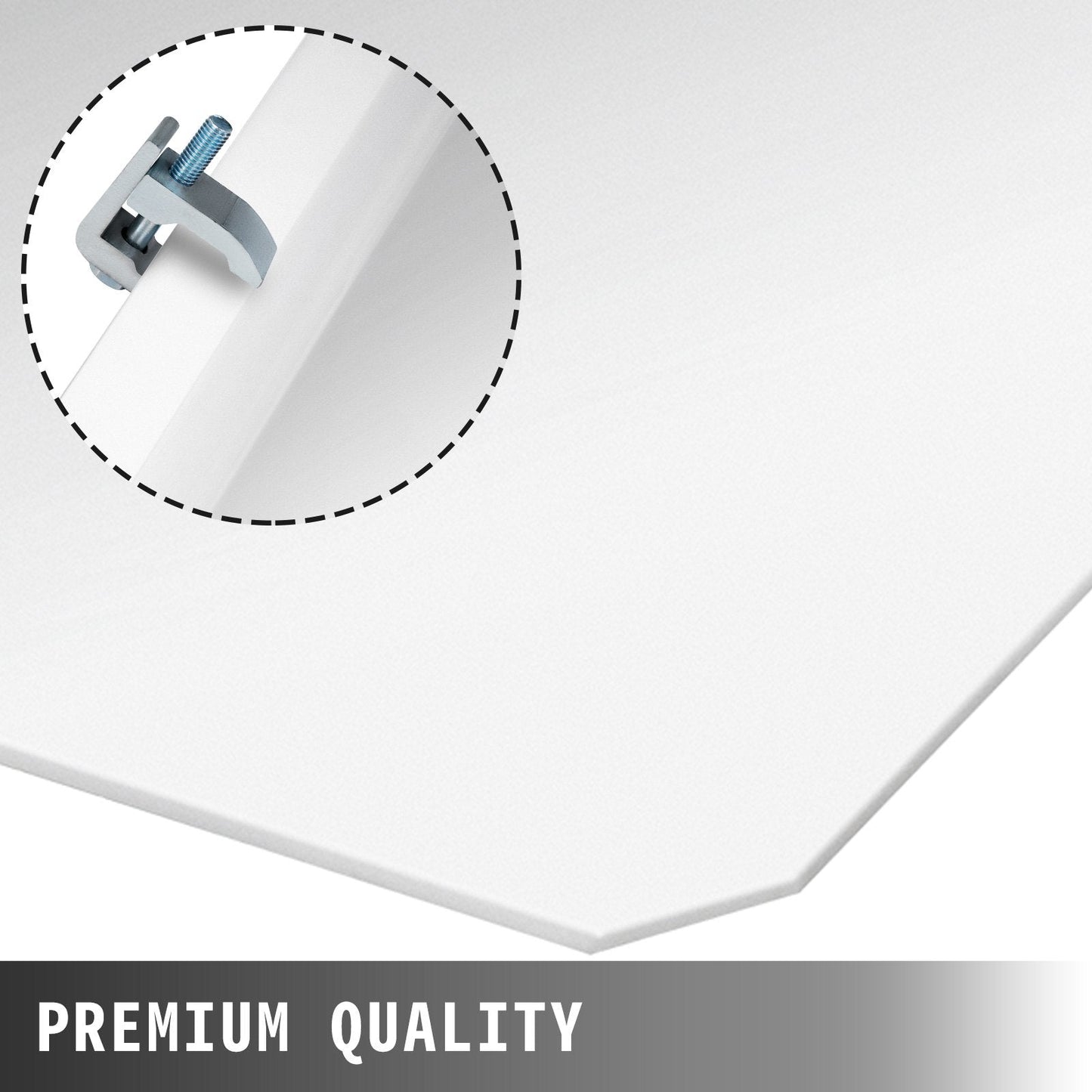 Heavy-Duty Compactor Tamper Pad with Mounting Clamps, 48.5 x 49 cm