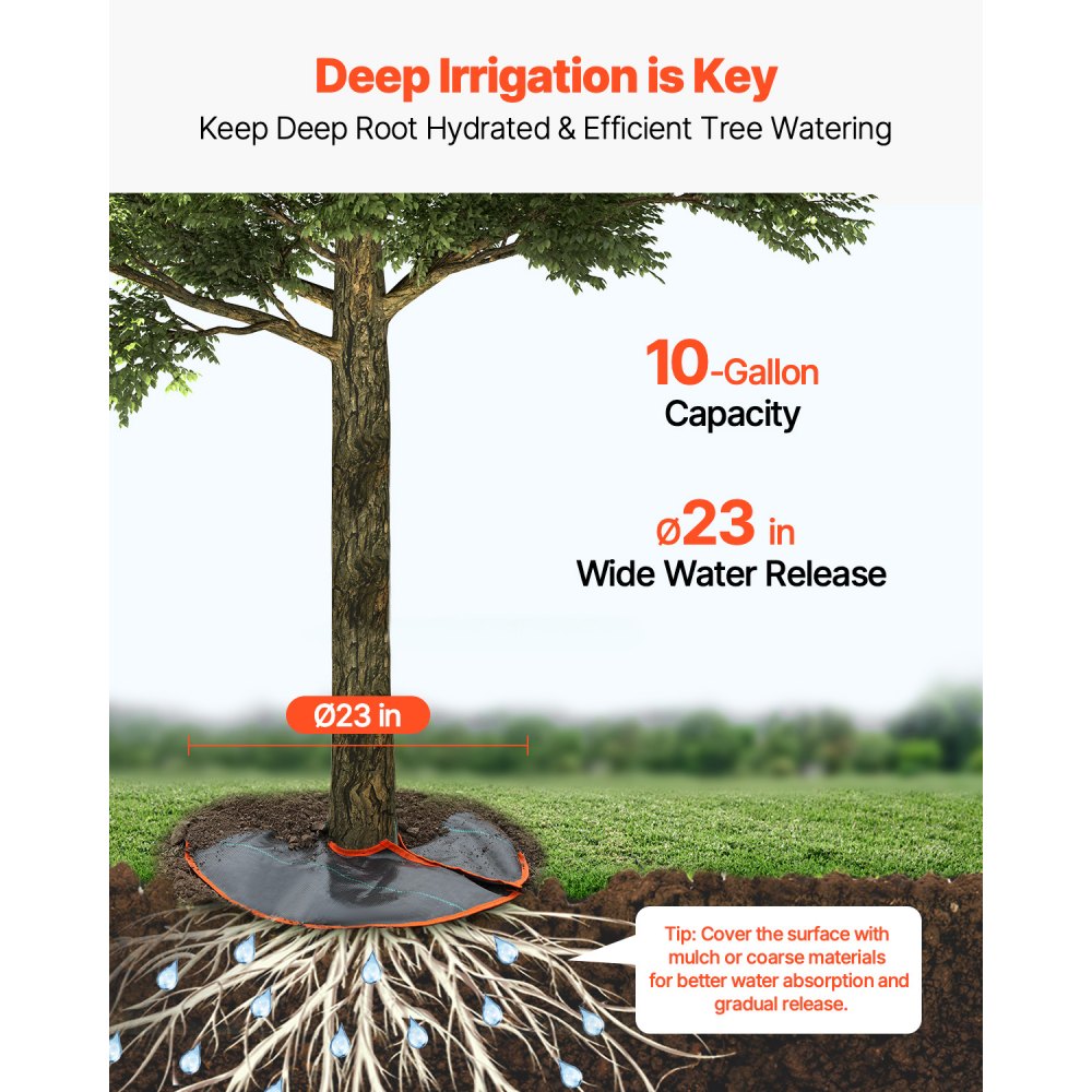 VEVOR Tree Watering Ring 4 Packs 10 Gallons Self-Watering Tree Bag Durable