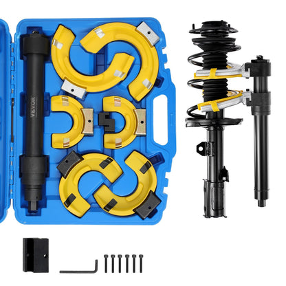 Interchangeable Strut Spring Compressor Kit with Protective Sleeve & Case