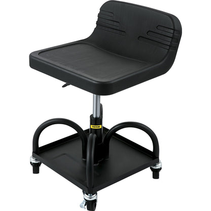 Adjustable Mechanic Stool with Casters, 135 kg Capacity, 40-52 cm Height Range