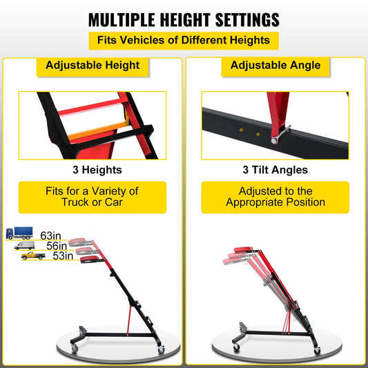 Foldable Engine Creeper with Adjustable Height for Garage or Workshop Use
