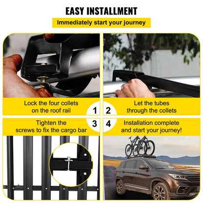 Universal Aluminum Roof Rack Basket 1.27m x 0.9m for Car Luggage & Travel