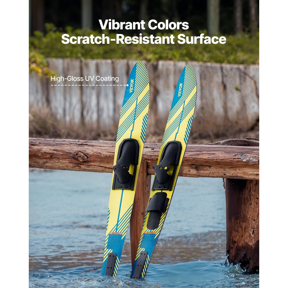 170.2 cm Water Skis Combo Adults Water Skis with X-9 Adjustable Bindings