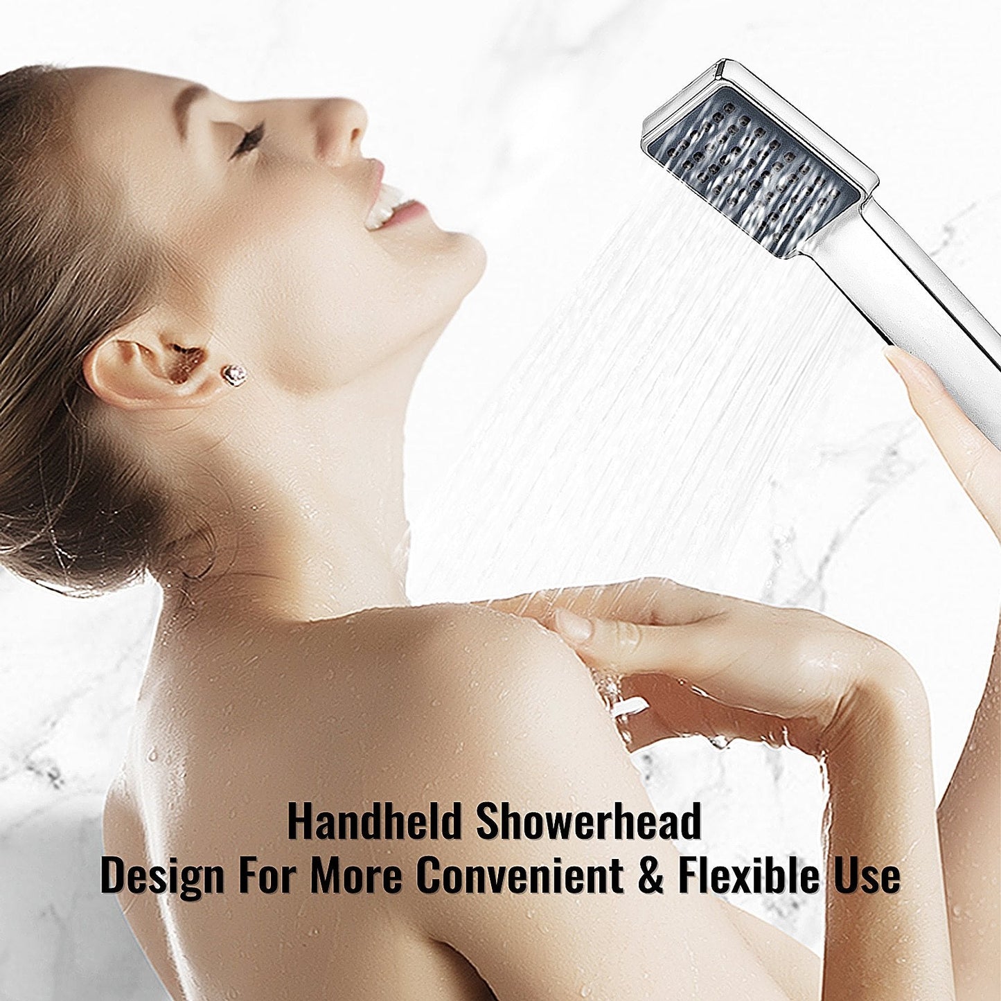 5-in-1 Stainless Steel Shower Panel with Handheld Head & Massage Jets