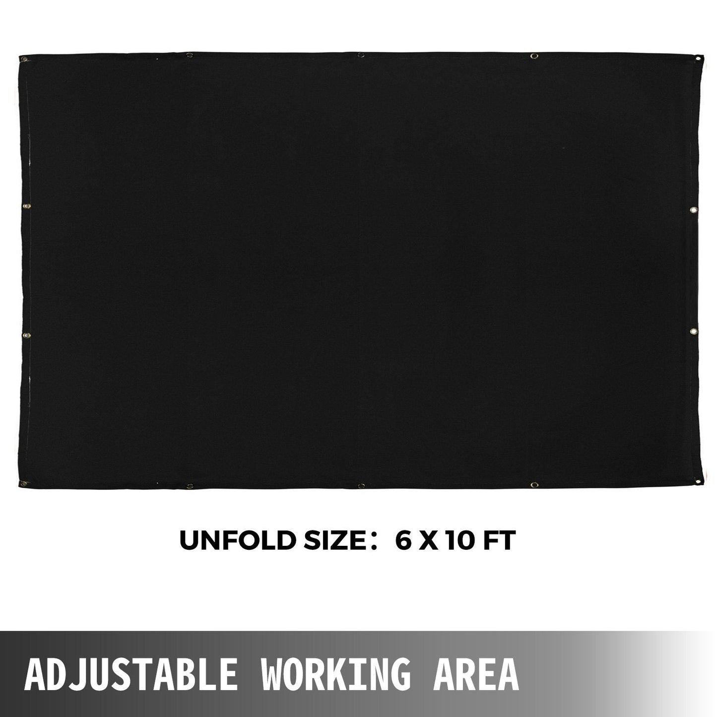 Portable Black Fiberglass Fire Retardant Blanket 1.8 x 3.05m with Carry Bag