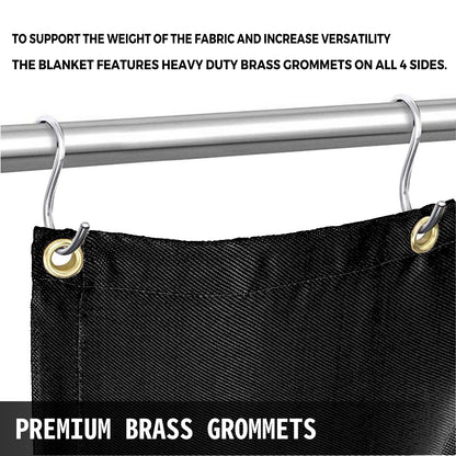 VEVOR 6 x 10 Ft Welding Blanket Black Fiberglass Blanket Portable Fiberglass Fire