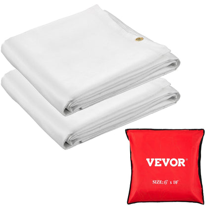 Fire Safety Blanket 2 Pack, 2.44 x 3.05 m, 550°C Flame Retardant, 12 Grommets