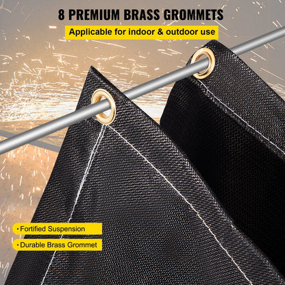 Fire Suppression Blanket 2-Pack, 1.83 x 3.05 m, 550°C, with Grommets