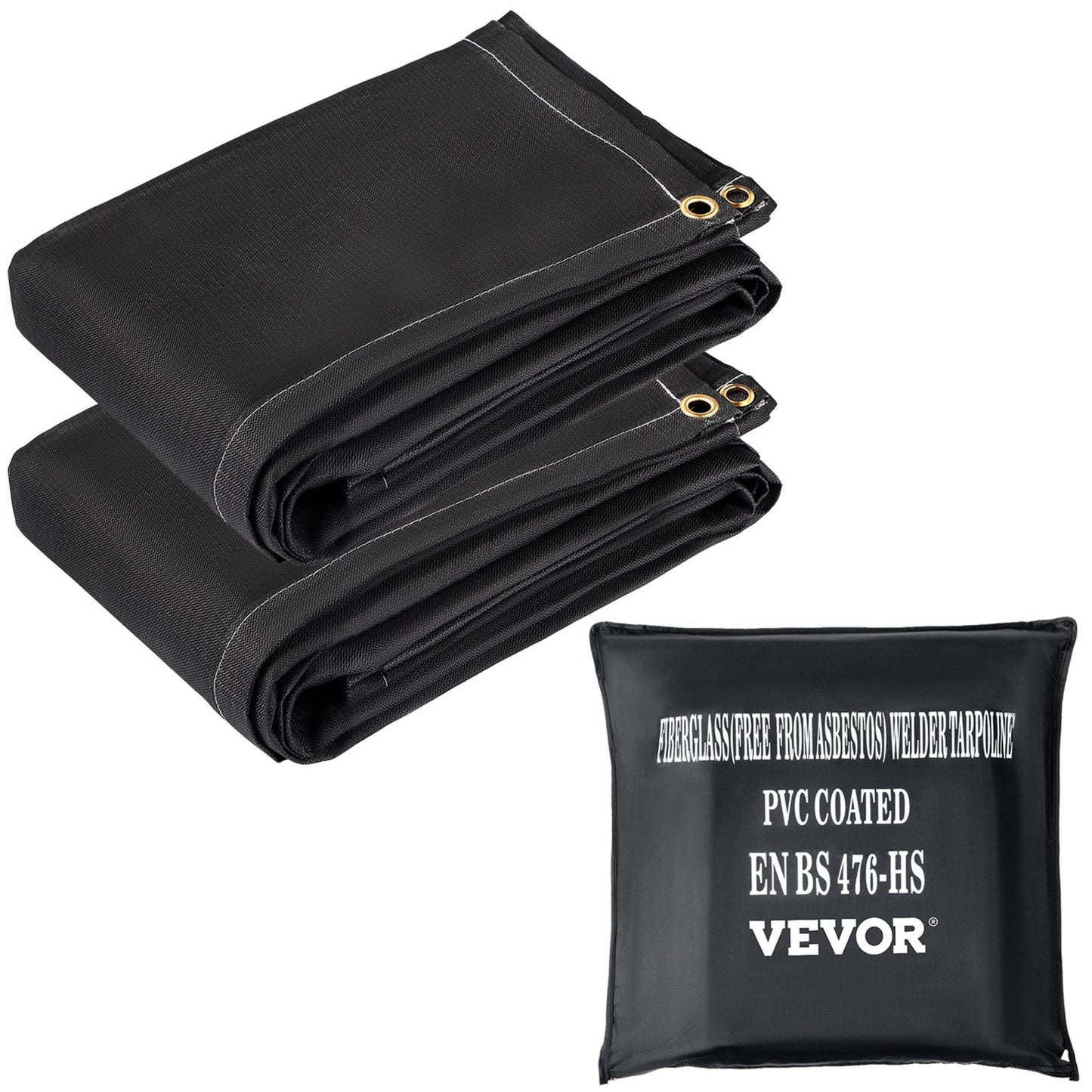 VEVOR Fire Blankets, 2 Pack Welding Blankets, 6' x 10' Fire Suppression Blanket,