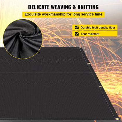 Emergency Fiberglass Fire & Welding Blanket Set - 2.44 x 3.05 m, 2 Pack