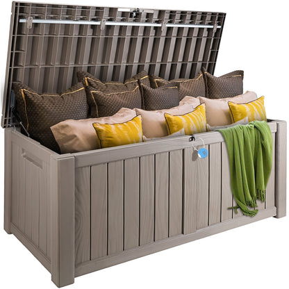 VEVOR Deck Box, 120 Gallon, 56.3" x 26.6" x 23.8" Outdoor Storage Box, Waterproof