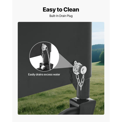 75.7L Rolling Ice Chest on Wheels Drink Cooler Cart with Telescopic Handle