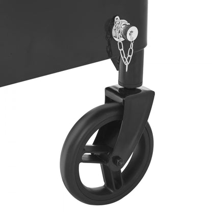 75.7L Rolling Ice Chest on Wheels Drink Cooler Cart with Telescopic Handle