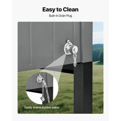 75.7L Rolling Ice Chest on Wheels Party Drink Cooler Cart w/ Side Shelves