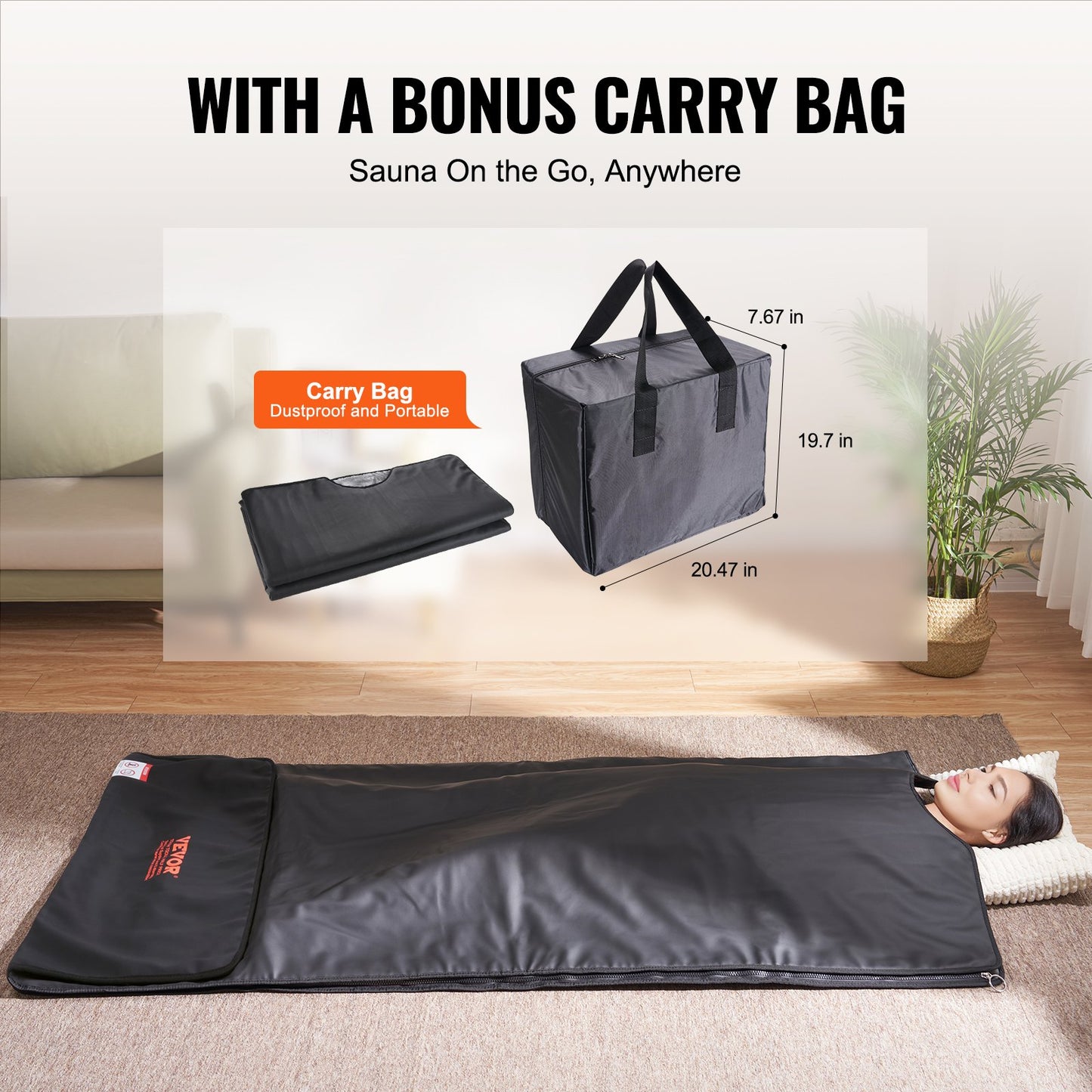VEVOR Sauna Blanket for Detoxification, Portable Far Infrared Sauna for Home, PU