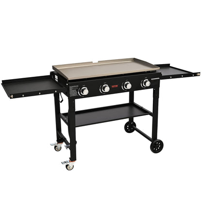 Commercial Gas Griddle with Foldable Trolley, 1.9m Hot Plate for Restaurants