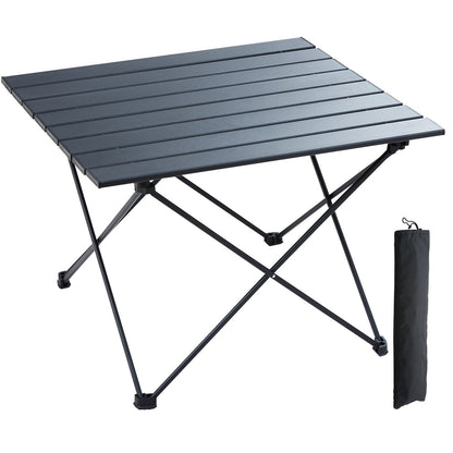 Compact Folding Camping Table, Lightweight Aluminum for Outdoor Activities, Black