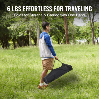 Compact Aluminum Camping Table with Carry Bag, 0.6x0.4m, 30kg Capacity, Silver