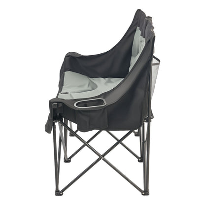Double Camping Chair, Oversized Two Person Camp Chair with 300 kg Heavy Duty Support, with Dual Cup Holders, Wine Glass Holders, Magazine Straps, Carry Bags for Outdoor, Beach, 1 Pack