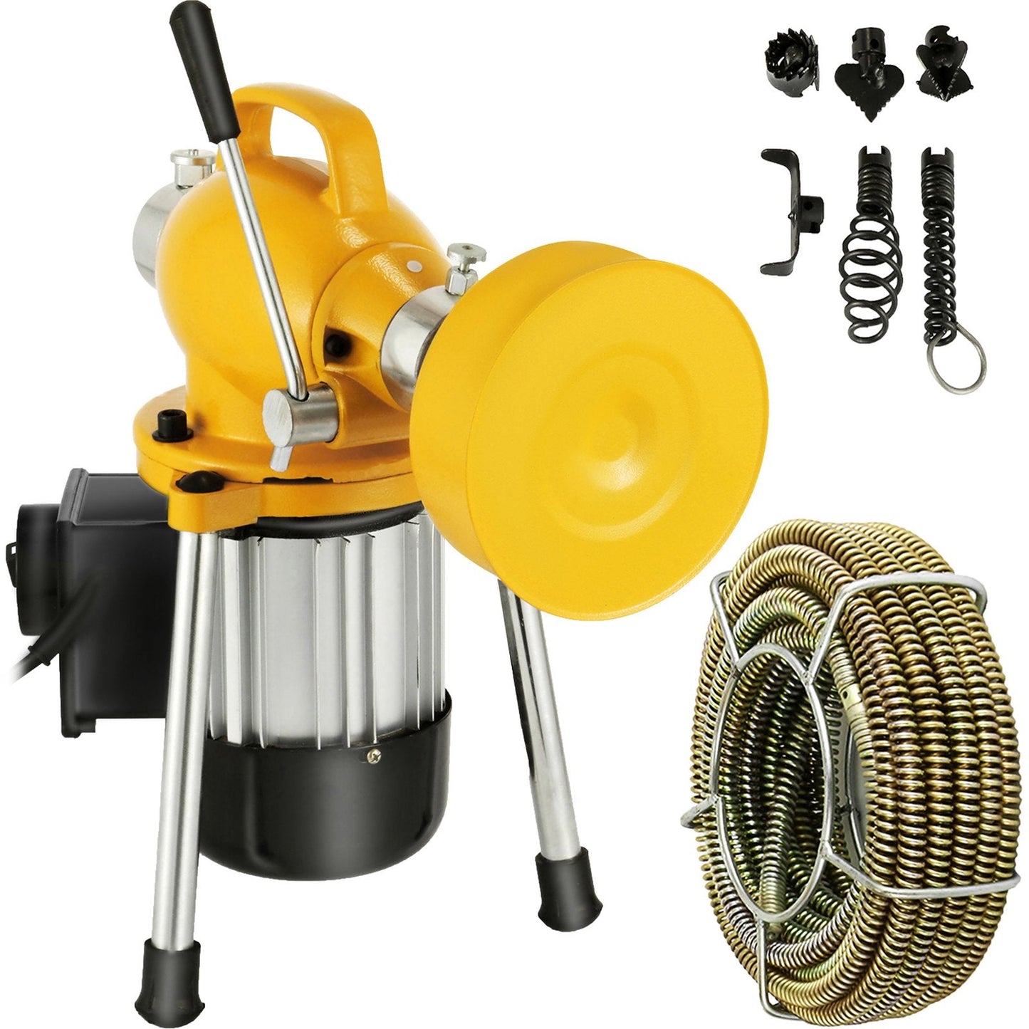 Heavy-Duty Pipe Drain Cleaner with 20m Cable & Copper Motor, 400 RPM