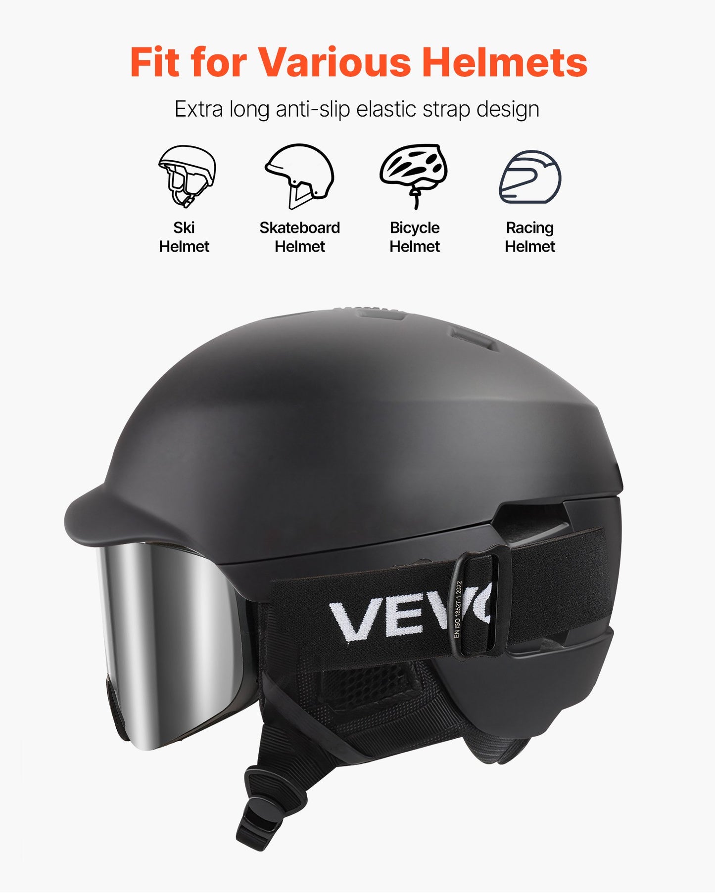 Frameless Ski Goggles, Magnet Cylindrical Lens with Silver Mirror Revo Coating, OTG Anti fog Snow Goggles for Men Women, TPU Frame & Ventilation Structure, Fit for Skiing, Skating, Snowboarding