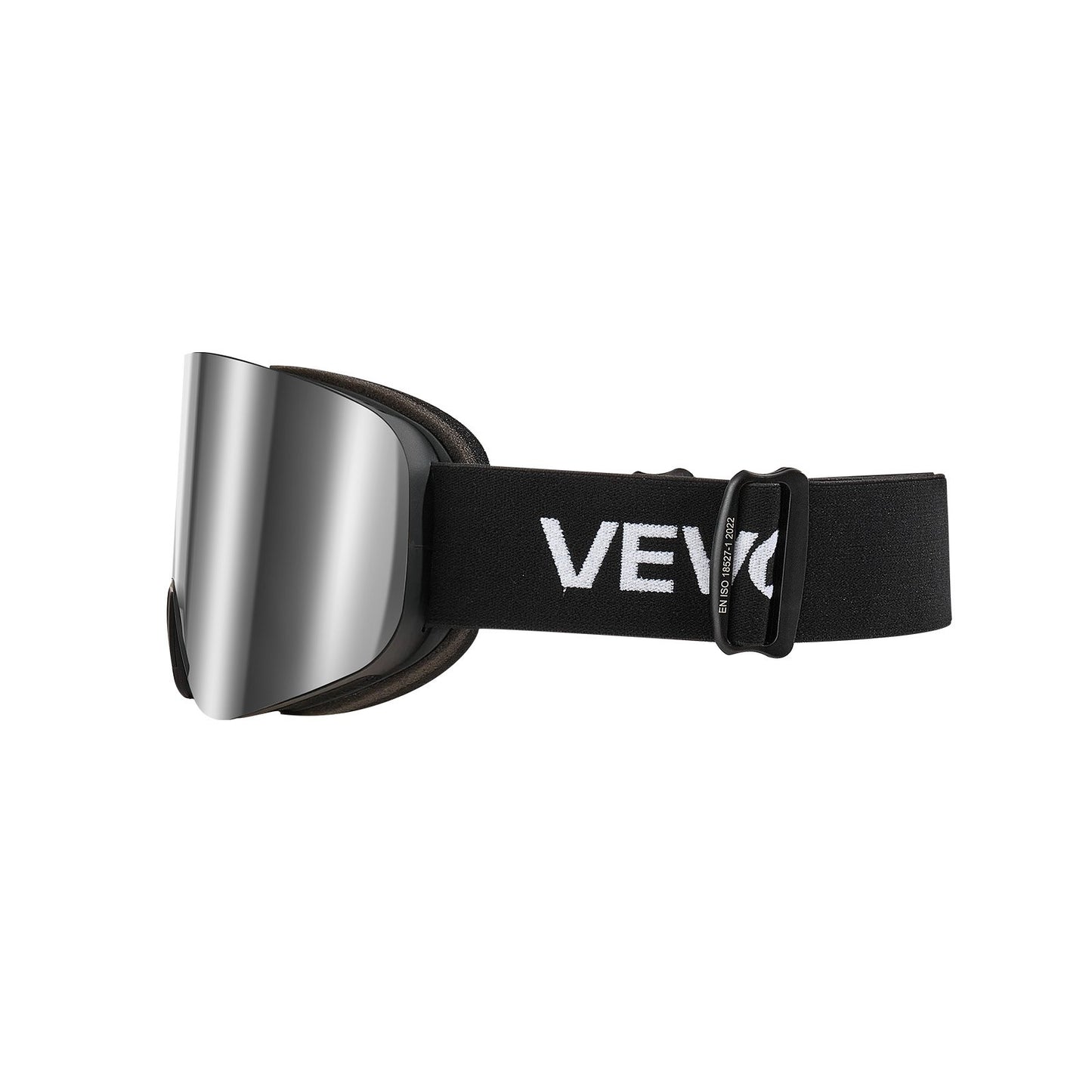 Frameless Ski Goggles, Magnet Cylindrical Lens with Silver Mirror Revo Coating, OTG Anti fog Snow Goggles for Men Women, TPU Frame & Ventilation Structure, Fit for Skiing, Skating, Snowboarding