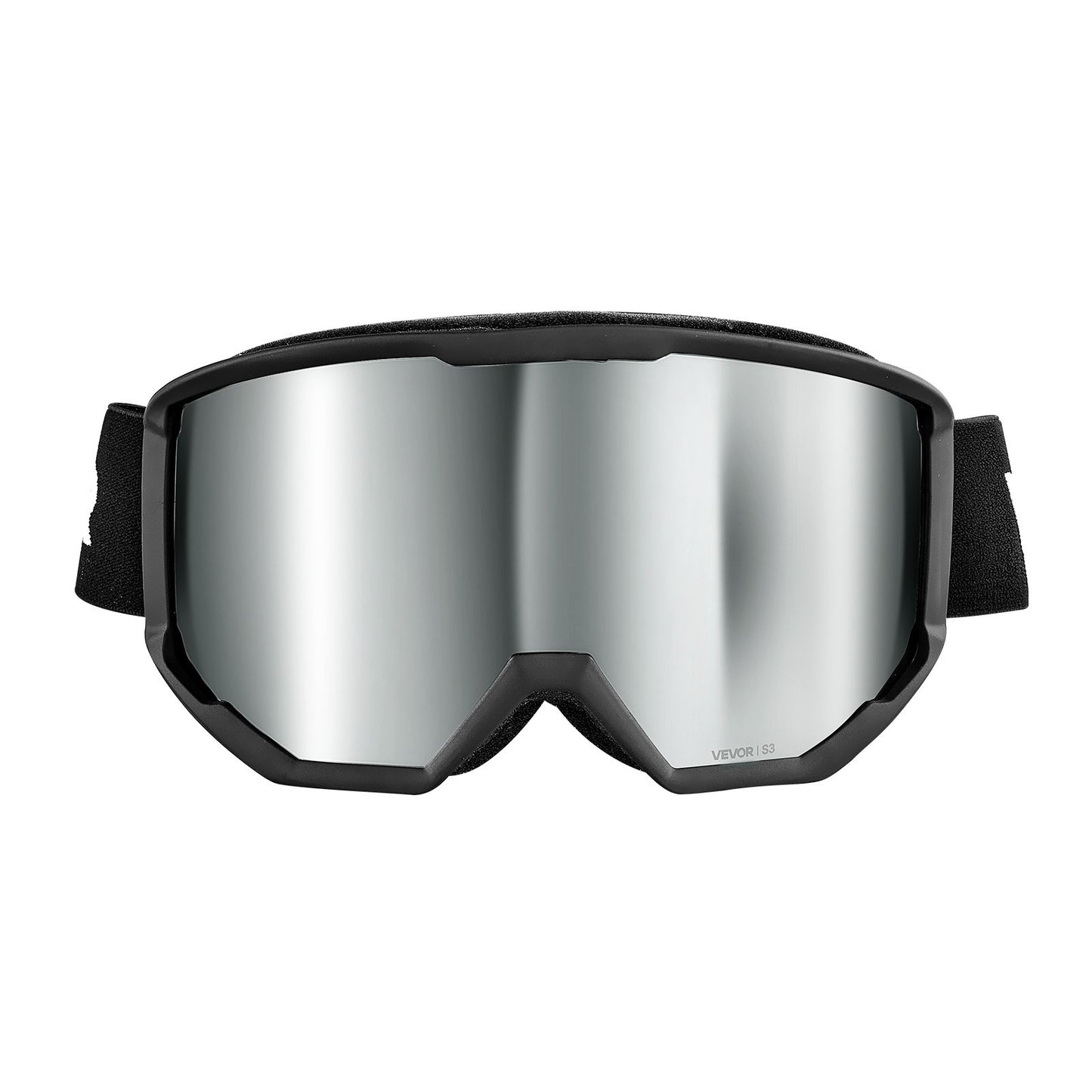 Ski Goggles, Cylindrical Lens with Silver Mirror Revo Coating, OTG Anti fog Snow Goggles for Men Women Youth, TPU Frame & Ventilation Structure, Suitable for Skiing, Skating, Snowboarding, Cycling