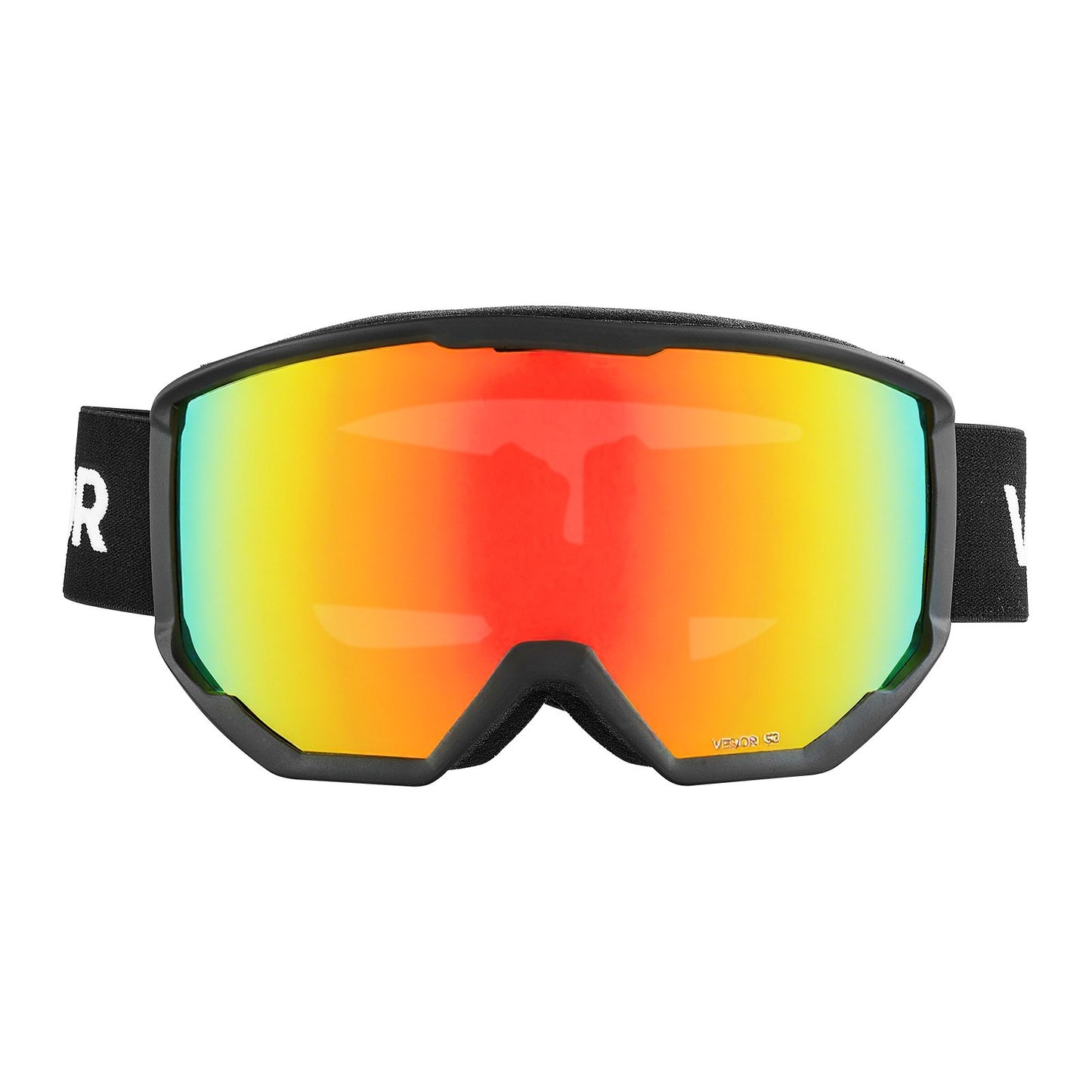 Ski Goggles, Cylindrical Lens with Orange Revo Coating, OTG Anti fog Snow Goggles for Men Women Youth, TPU Frame & Ventilation Structure, Suitable for Skiing, Skating, Snowboarding, Cycling
