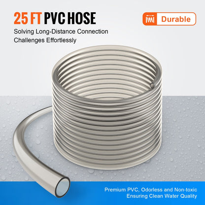 Aquarium Gravel Cleaner with 7.6 m Hose and Brass Adapters for Fish Tanks