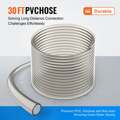 Aquarium Gravel Cleaner with 9.1m Hose and Brass Adapters for Easy Cleaning