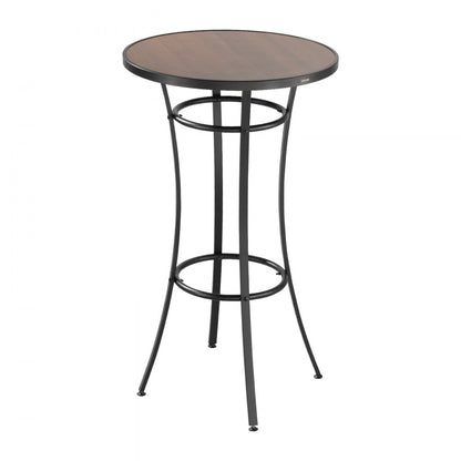 Outdoor Round Bar Table, 60 cm Counter Bar Height Bistro Table, Patio Dining Tables with Easy-to-Clean Top & Sturdy Metal Frame, Indoor High Top Pub Tables for Small Places, Kitchen
