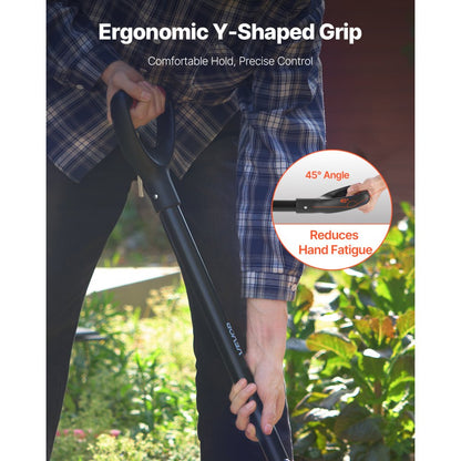 VEVOR 5 Tines Garden Fork Metal Handle 41 in Spading Pitchfork Y Grip Heavy Duty