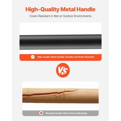 VEVOR 5 Tines Garden Fork Metal Handle 41 in Spading Pitchfork Y Grip Heavy Duty