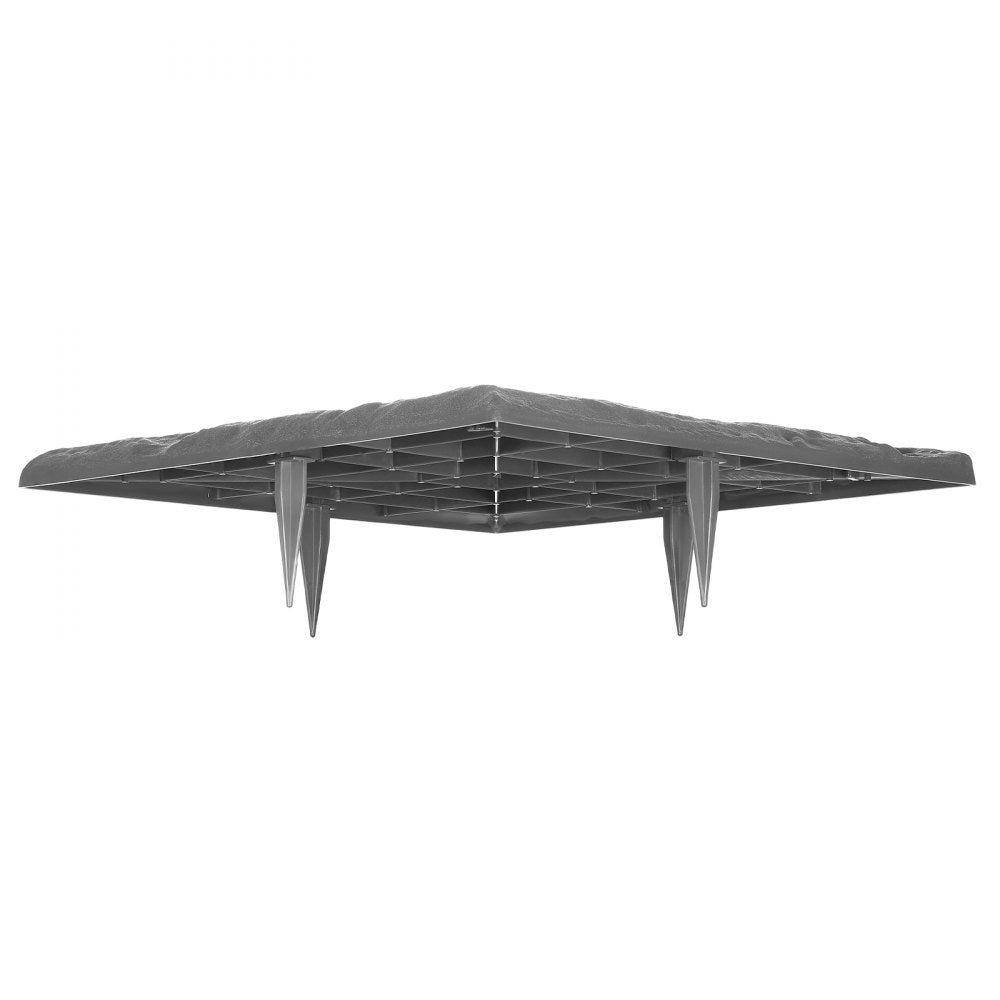 Decorative Stepping Stones 4Pcs 39.5x39.5 cm Lawn Walkway Pavers Grey