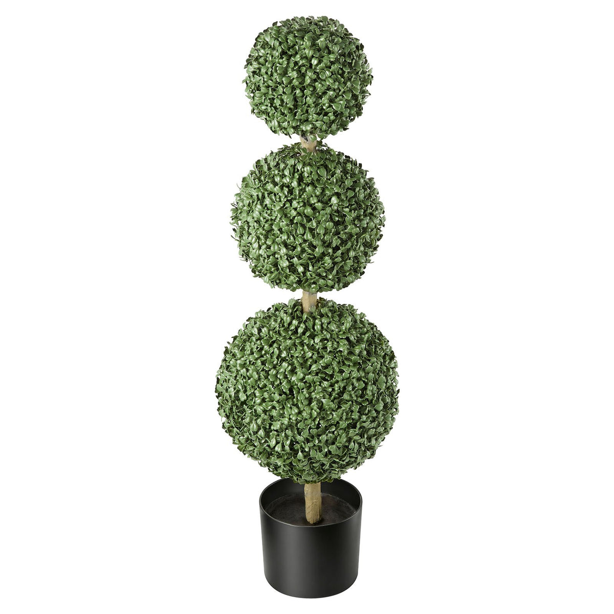 Artificial Boxwood Topiary Triple Ball 914 mm Set of 2 Greenery Decor, Premium PE Fake Trees, Year-Round Indoor & Outdoor Faux Green Plant for Front Door, Entryway, Porch, Balcony, Patio, Garden