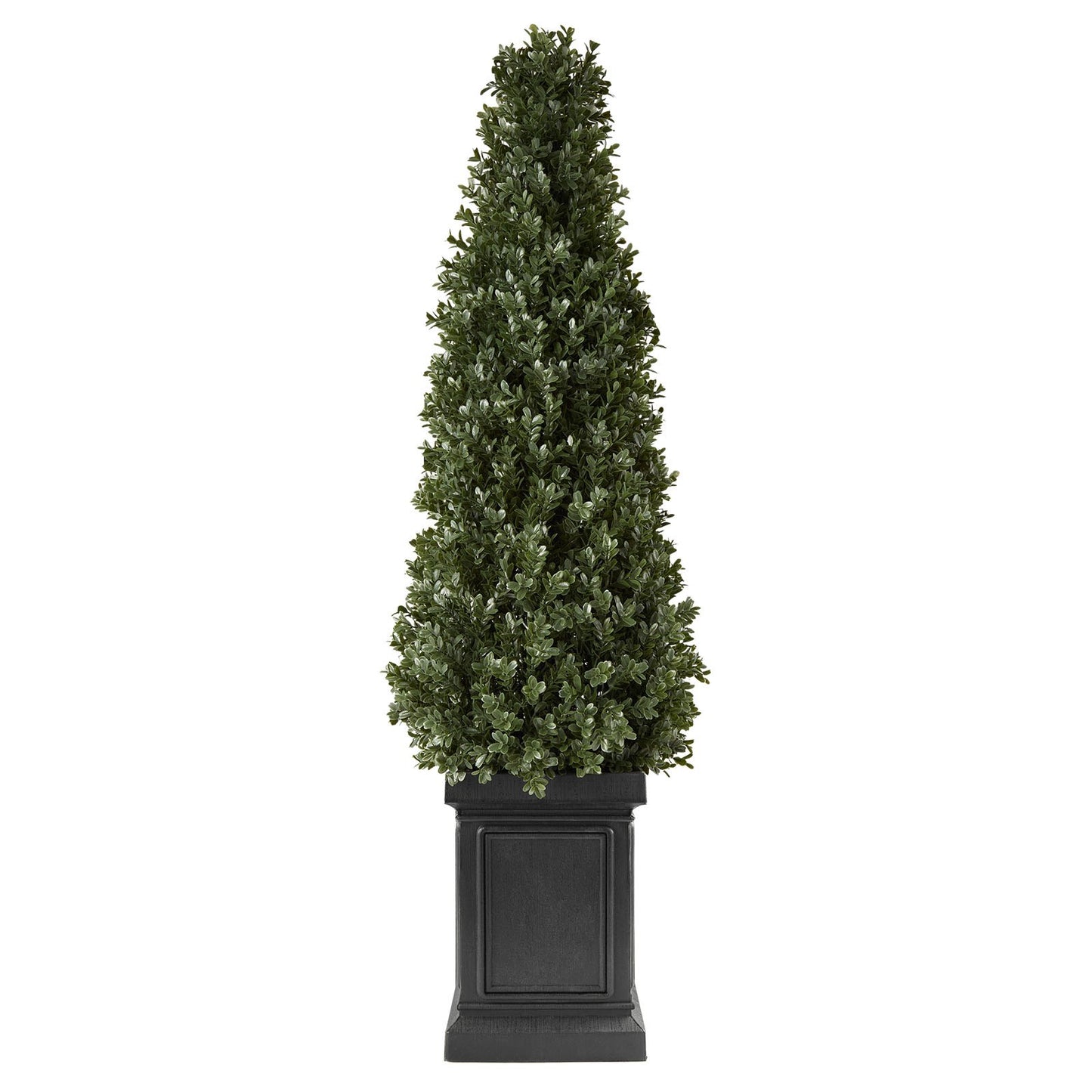 Artificial Boxwood Topiary 1000 mm Set of 2 with Sturdy Pot Greenery, Premium PE Fake Trees, Year-Round Indoor & Outdoor Faux Green Plant for Front Door, Entryway, Porch, Balcony, Patio, Garden