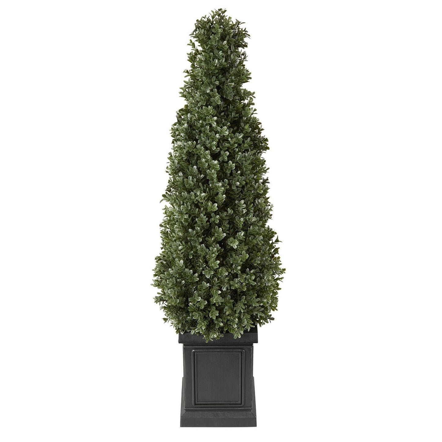 Artificial Boxwood Topiary 1000 mm Set of 2 with Sturdy Pot Greenery, Premium PE Fake Trees, Year-Round Indoor & Outdoor Faux Green Plant for Front Door, Entryway, Porch, Balcony, Patio, Garden