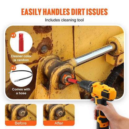 VEVOR Grease Gun Coupler 2 Pack High Pressure Quick Release Oil Nozzle 10000 PSI