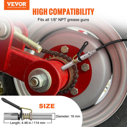 VEVOR Grease Gun Coupler High Pressure Quick Release Lock Oil Nozzle 10000 PSI