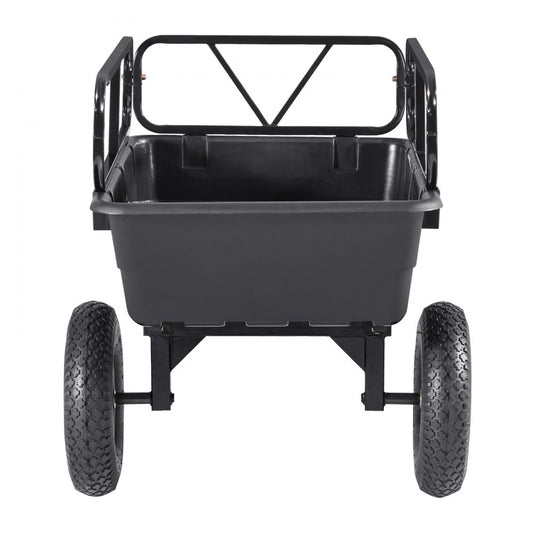 VEVOR Dump Trailer 227 kg 10 Cu. Ft Tow Behind Plastic Garden ATV Trailer Cart