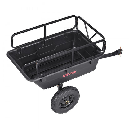 VEVOR Dump Trailer 227 kg 10 Cu. Ft Tow Behind Plastic Garden ATV Trailer Cart