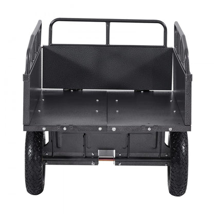 VEVOR Steel Dump Cart 10 Cu. Ft 227 kg for ATV/UTV Trailer Tow Behind Heavy Duty
